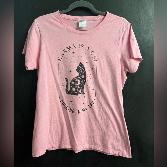 Pink Karma is a Cat Tee - Picture 1 of 2